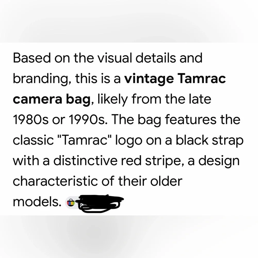 Tamrac Vintage Royal Blue Nylon Small 4 Compartment Camera Bag - Like New